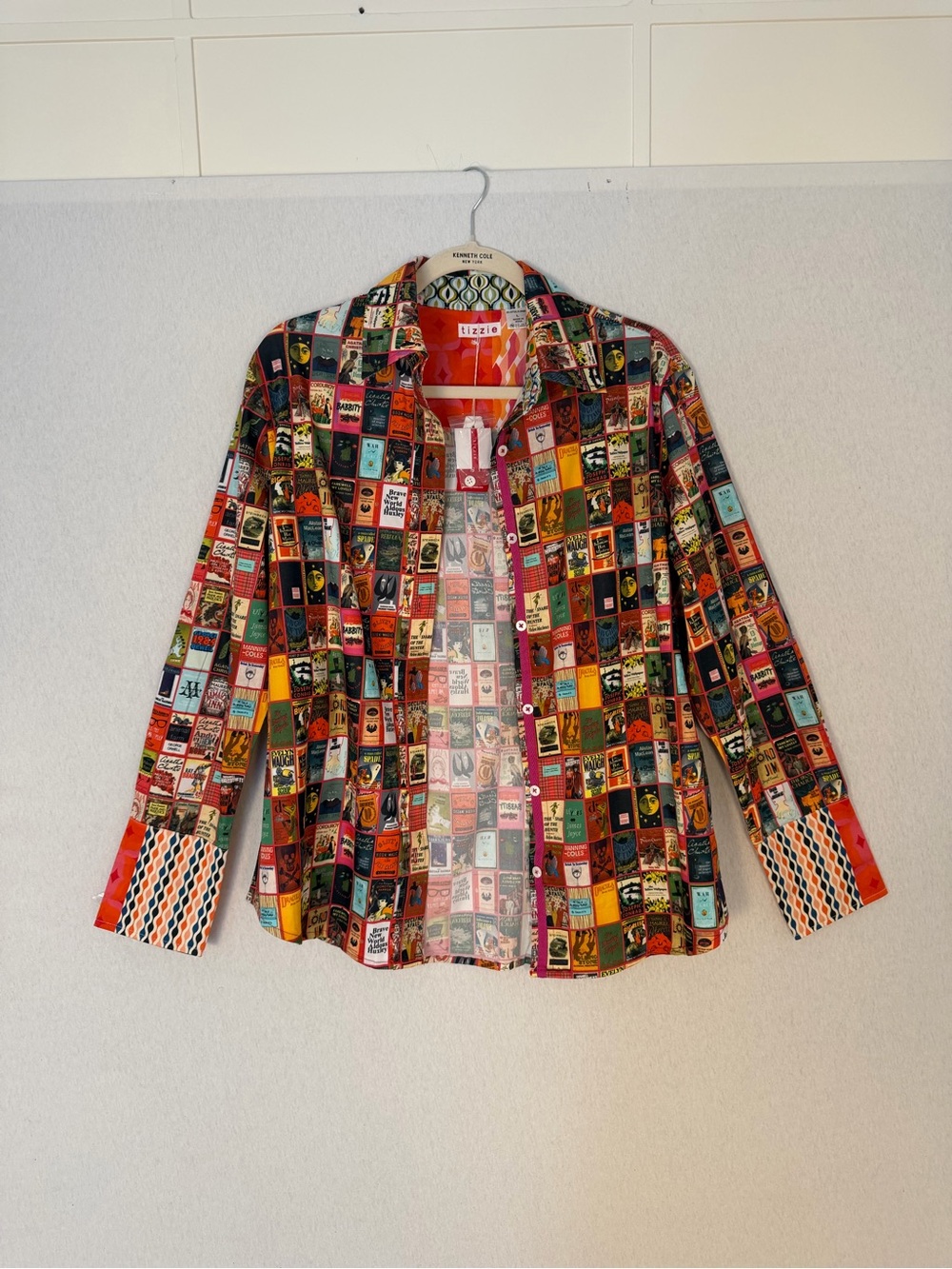 Multicolor Patchwork Print Button-Down Shirt